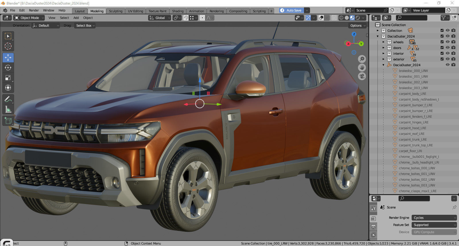 Dacia Duster 2024 3D model_38