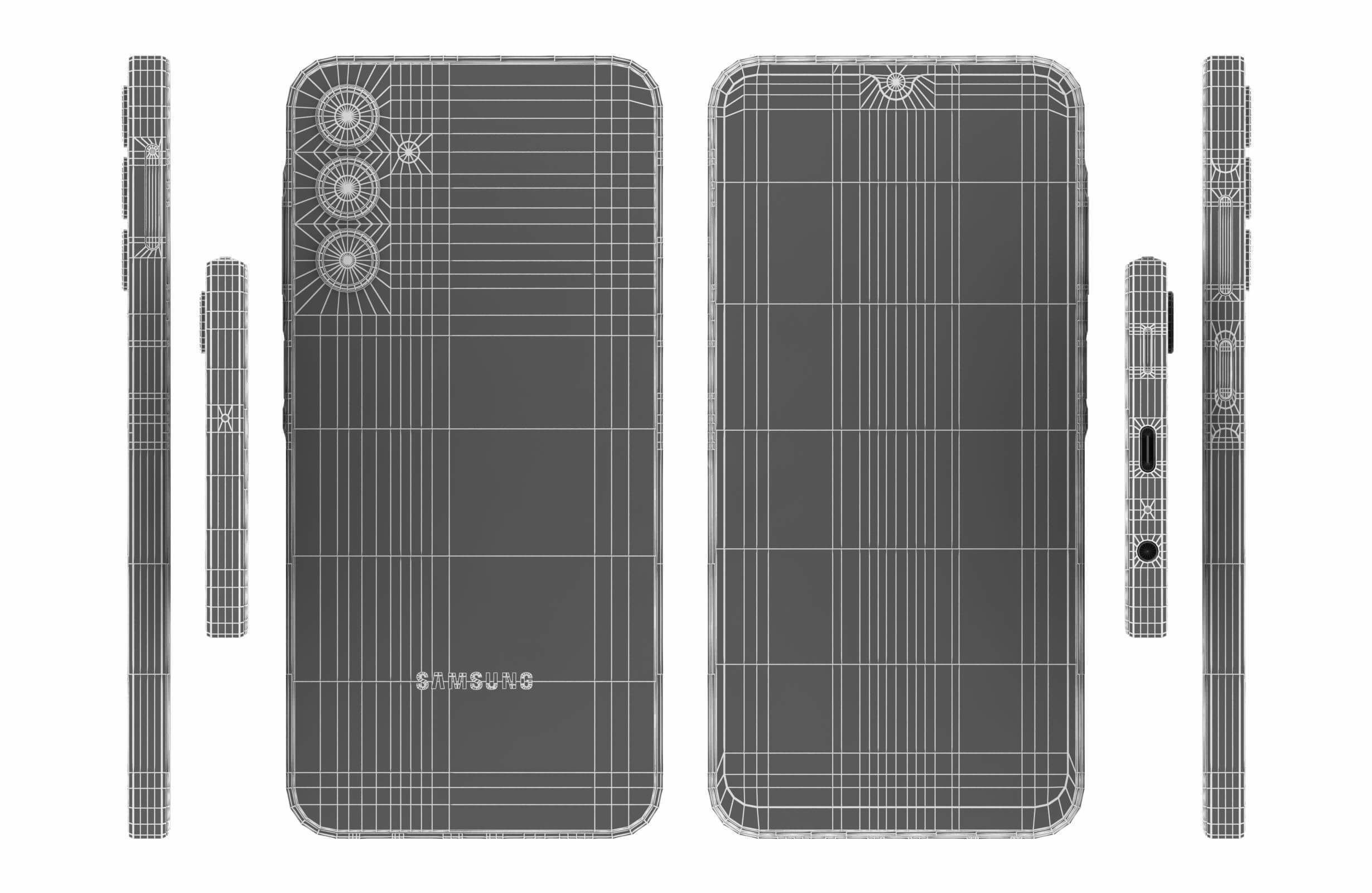 Samsung Galaxy A15 5G Optimistic Blue 3D model_16