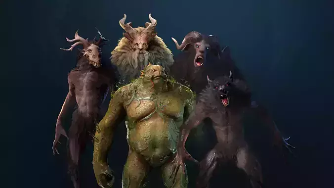 Mythical pack 01 Low-poly 3D model