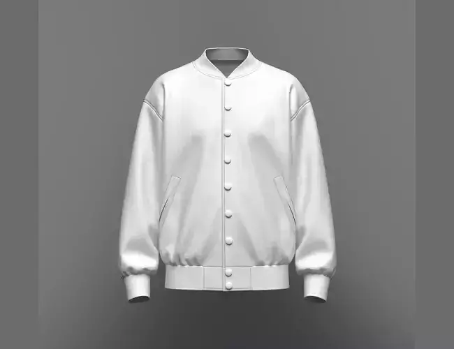 Mens Oversized Bomber Jacket 3d Model