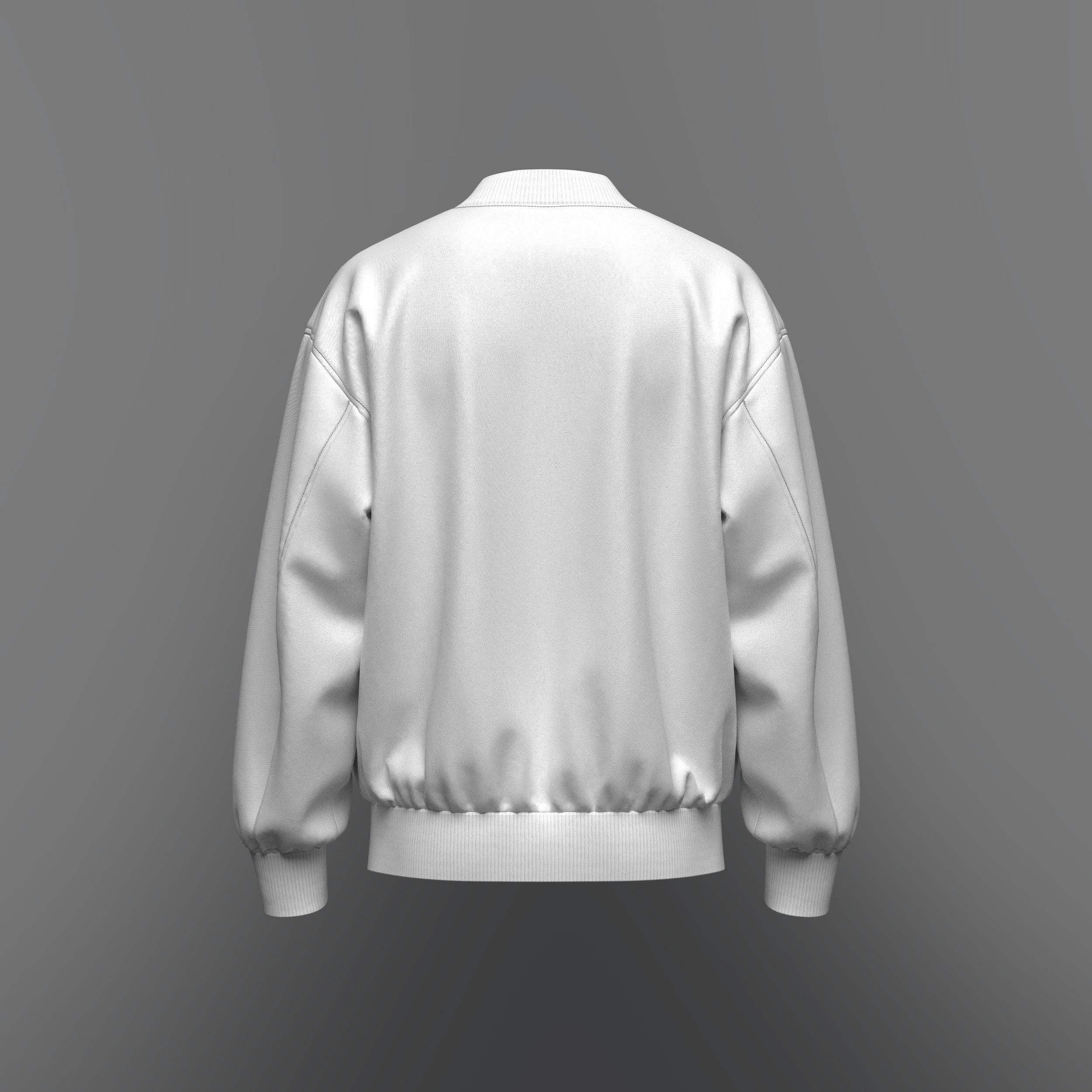Mens Oversized Bomber Jacket 3d Model 3D model_8