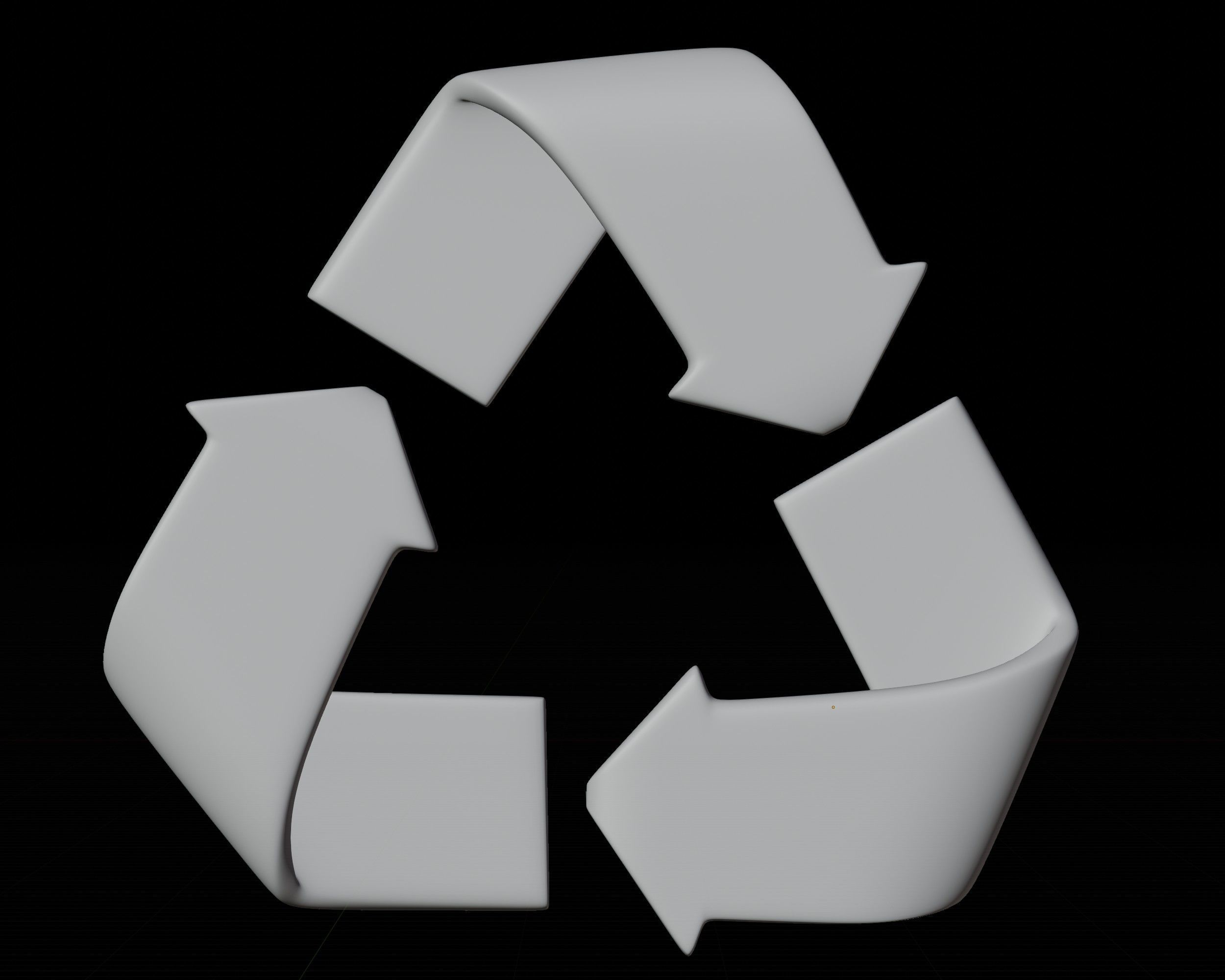 Recycle symbol 3d model Low-poly 3D model_3