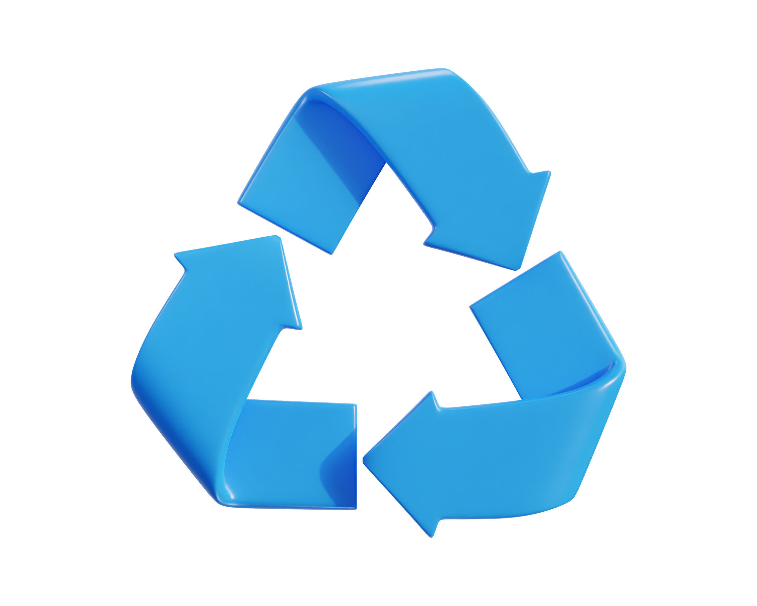 Recycle symbol 3d model Low-poly 3D model_1
