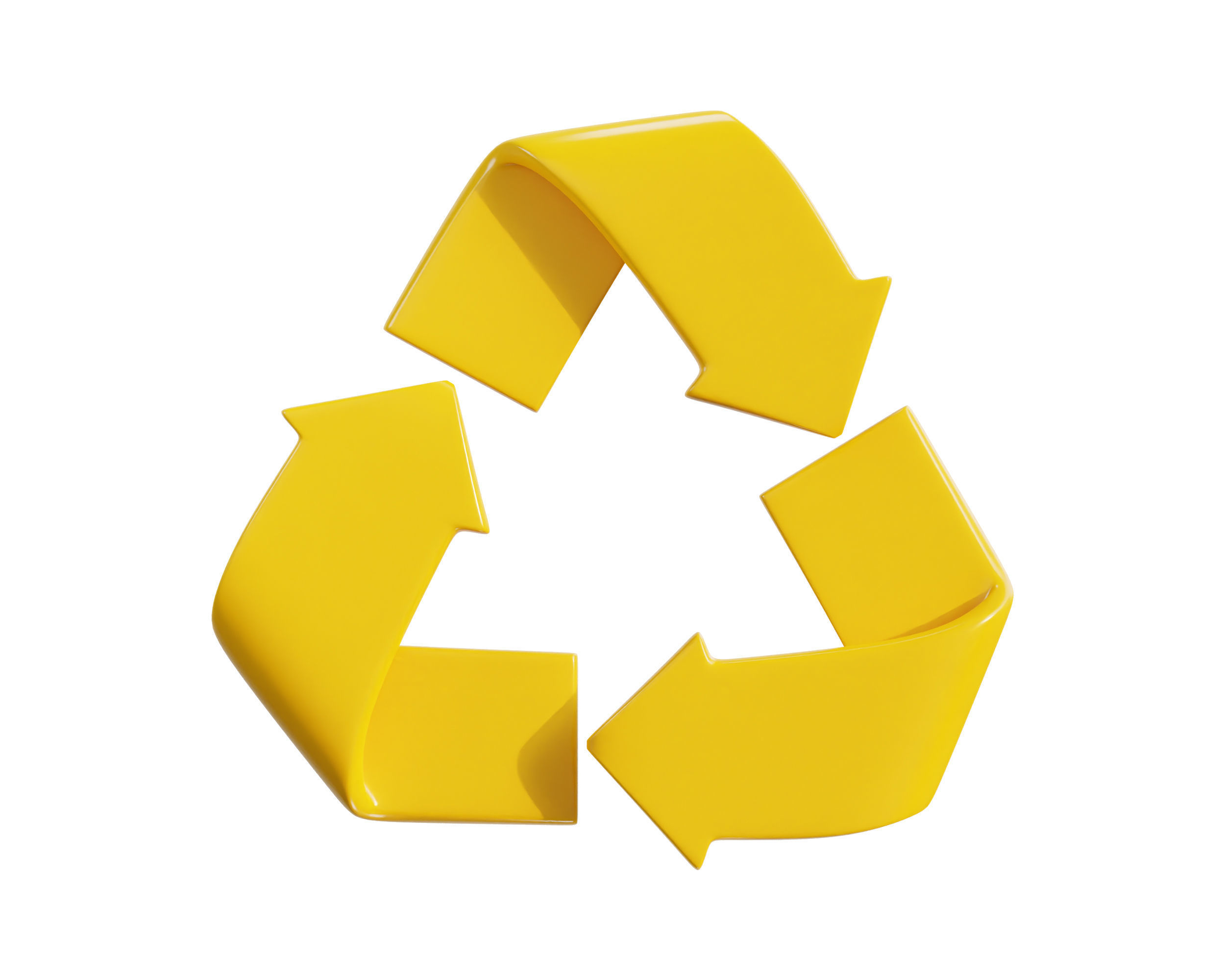 Recycle symbol 3d model Low-poly 3D model_2