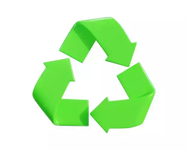 Recycle symbol 3d model Low-poly 3D model