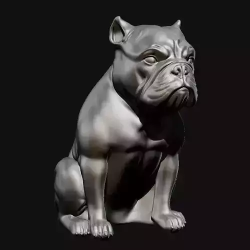 Short Bulldog sculpture