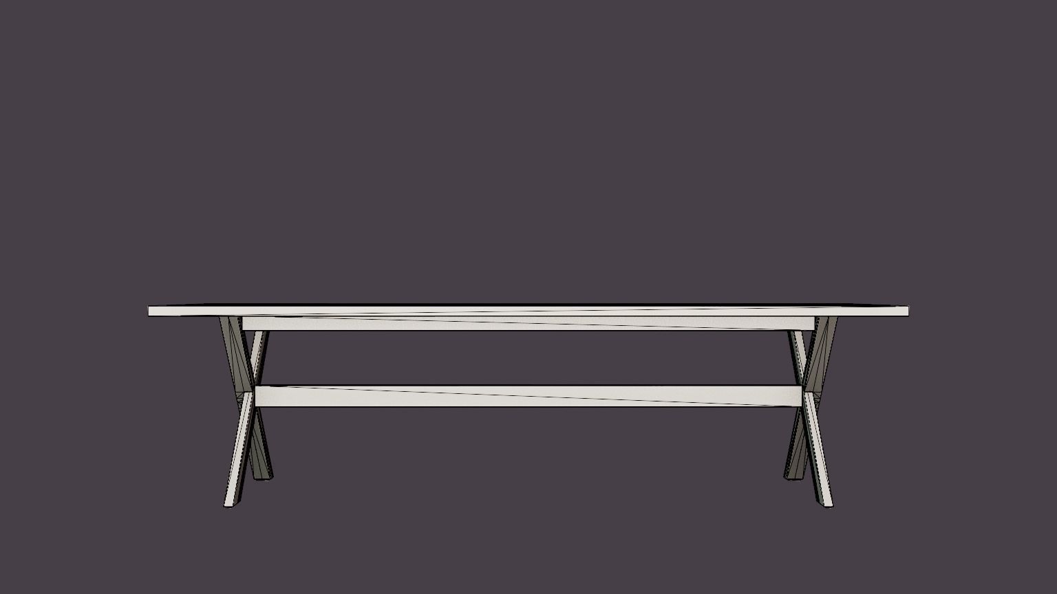 Noble dining table Low-poly 3D model_5