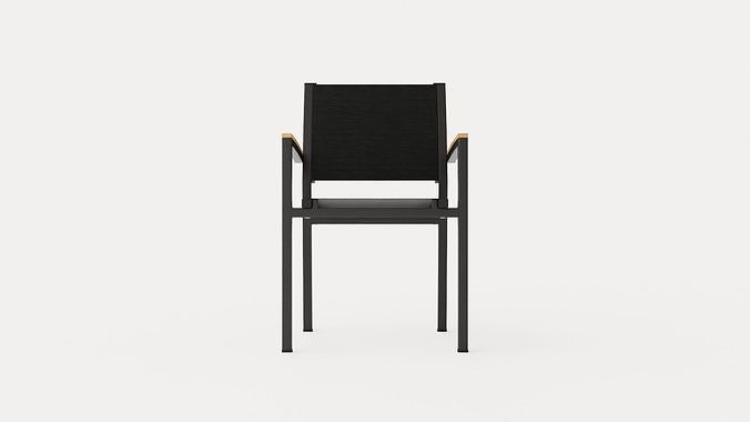Twin stacking chair Low-poly 3D model