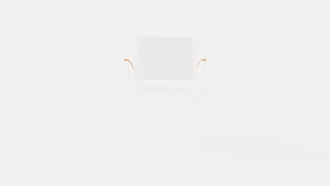 Twin stacking chair Low-poly 3D model