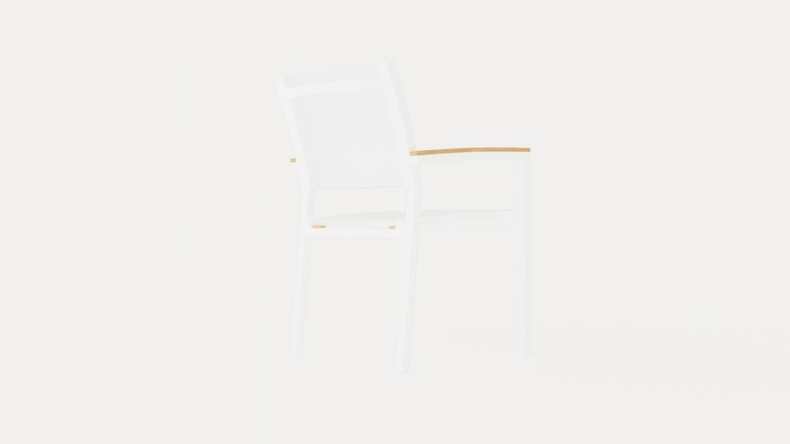 Twin stacking chair Low-poly 3D model_3