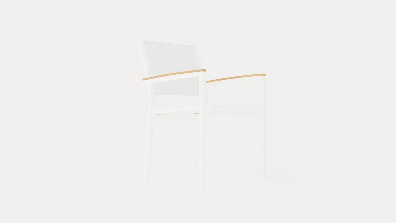 Twin stacking chair Low-poly 3D model_1