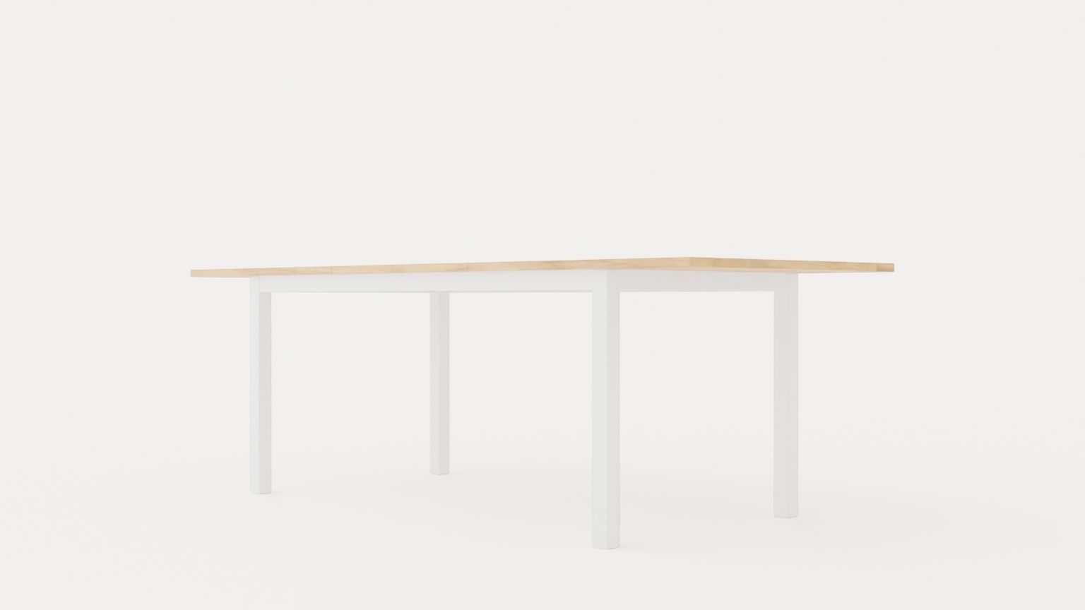 Twin dining table Low-poly 3D model_3