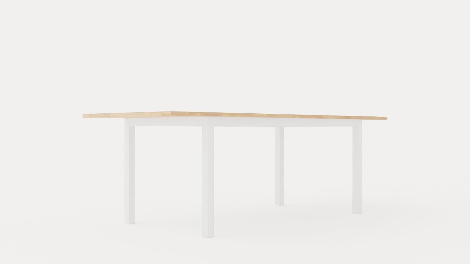 Twin dining table Low-poly 3D model_1