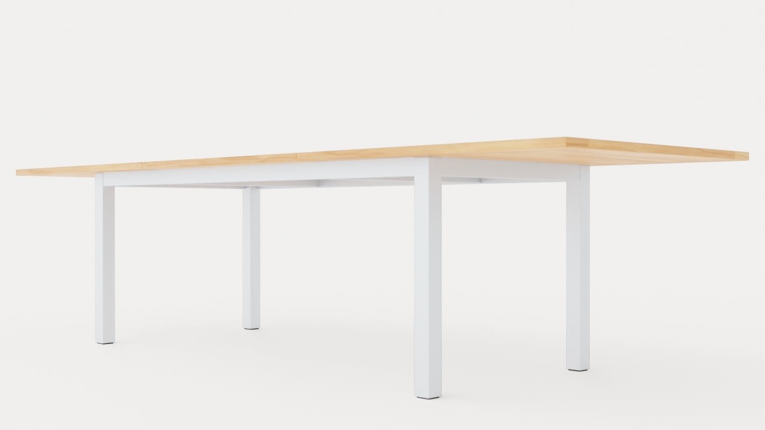 Twin dining table Low-poly 3D model_1