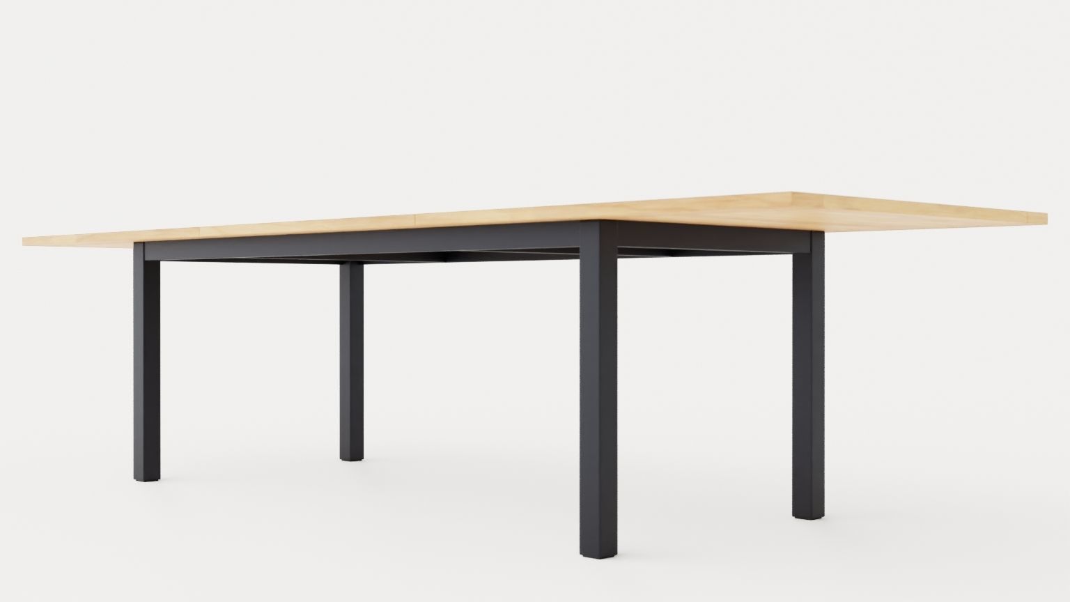 Twin dining table Low-poly 3D model_1