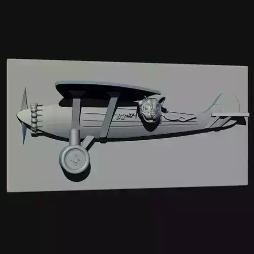 Dog Flying A plane 3D model