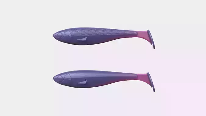 Soft fishing lure v11 3D print model