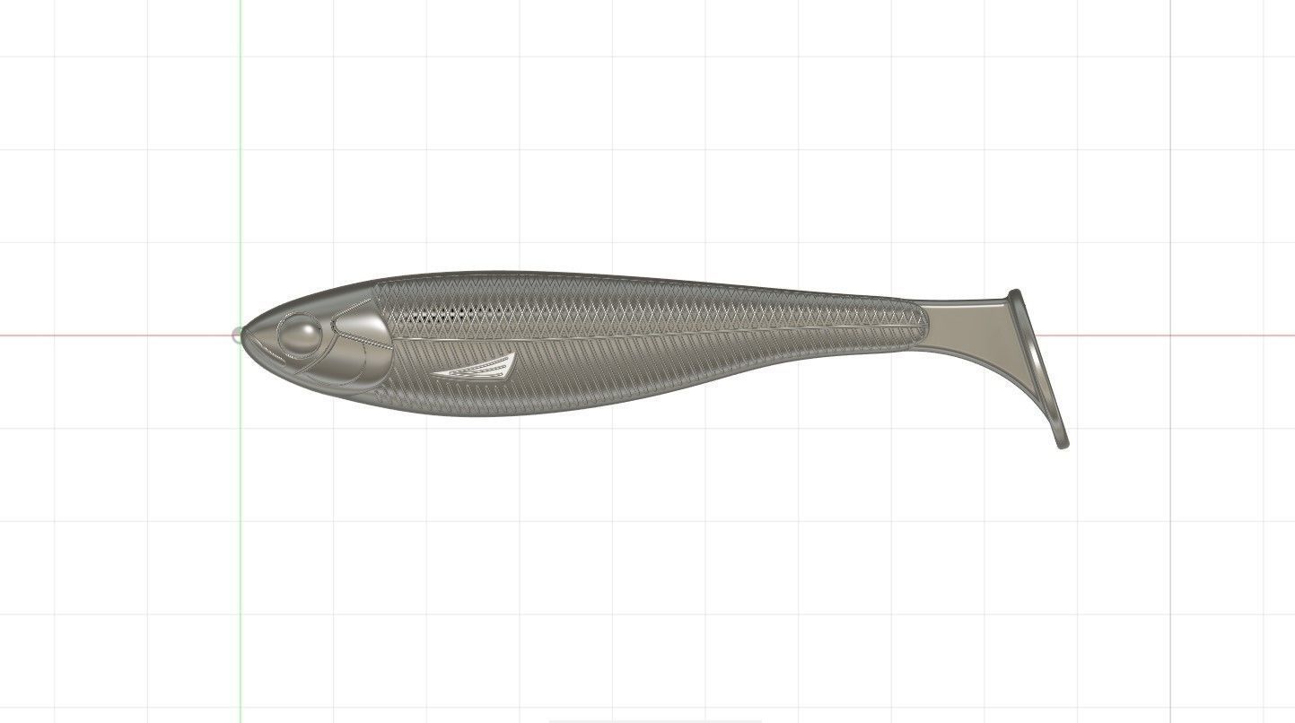 Soft fishing lure v11 3D print model_19
