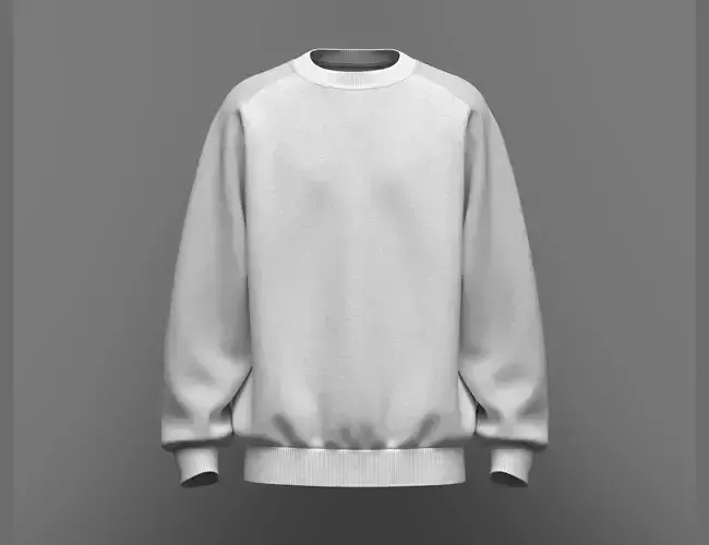 Mens Raglan Sweatshirt 3d Model