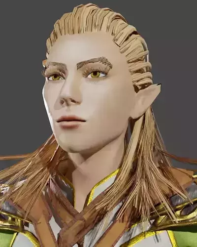 3D Game NPC - Female Elf