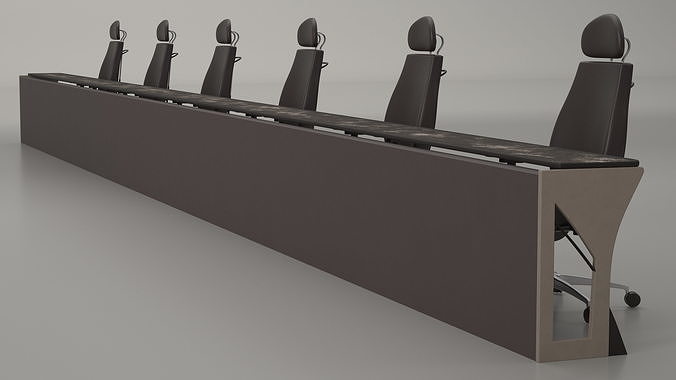 Conference Desk 3D model 5