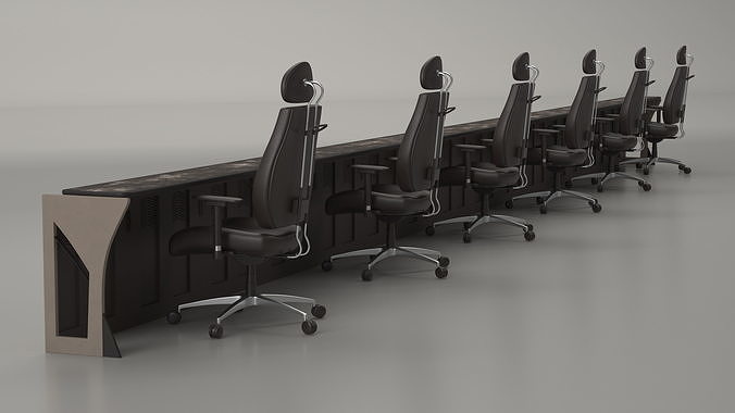 Conference Desk 3D model 4