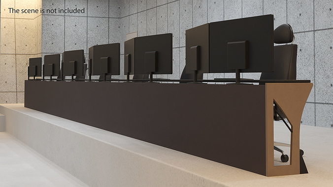 Conference Desk 3D model 3