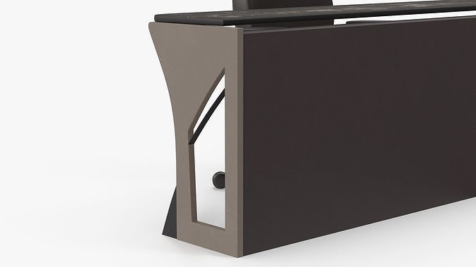 Conference Desk 3D model 7
