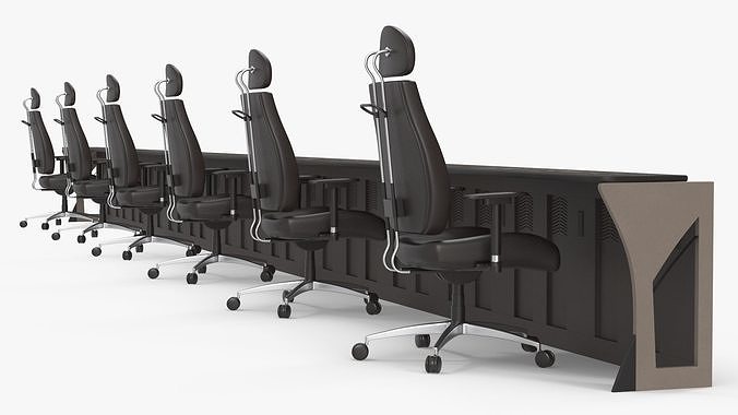 Conference Desk 3D model 6