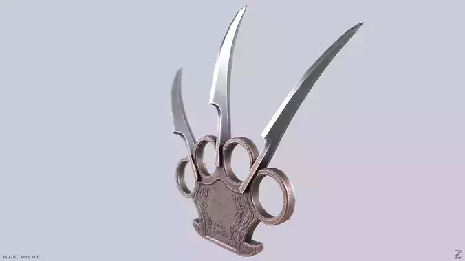 Bladed knuckle Low-poly 3D model