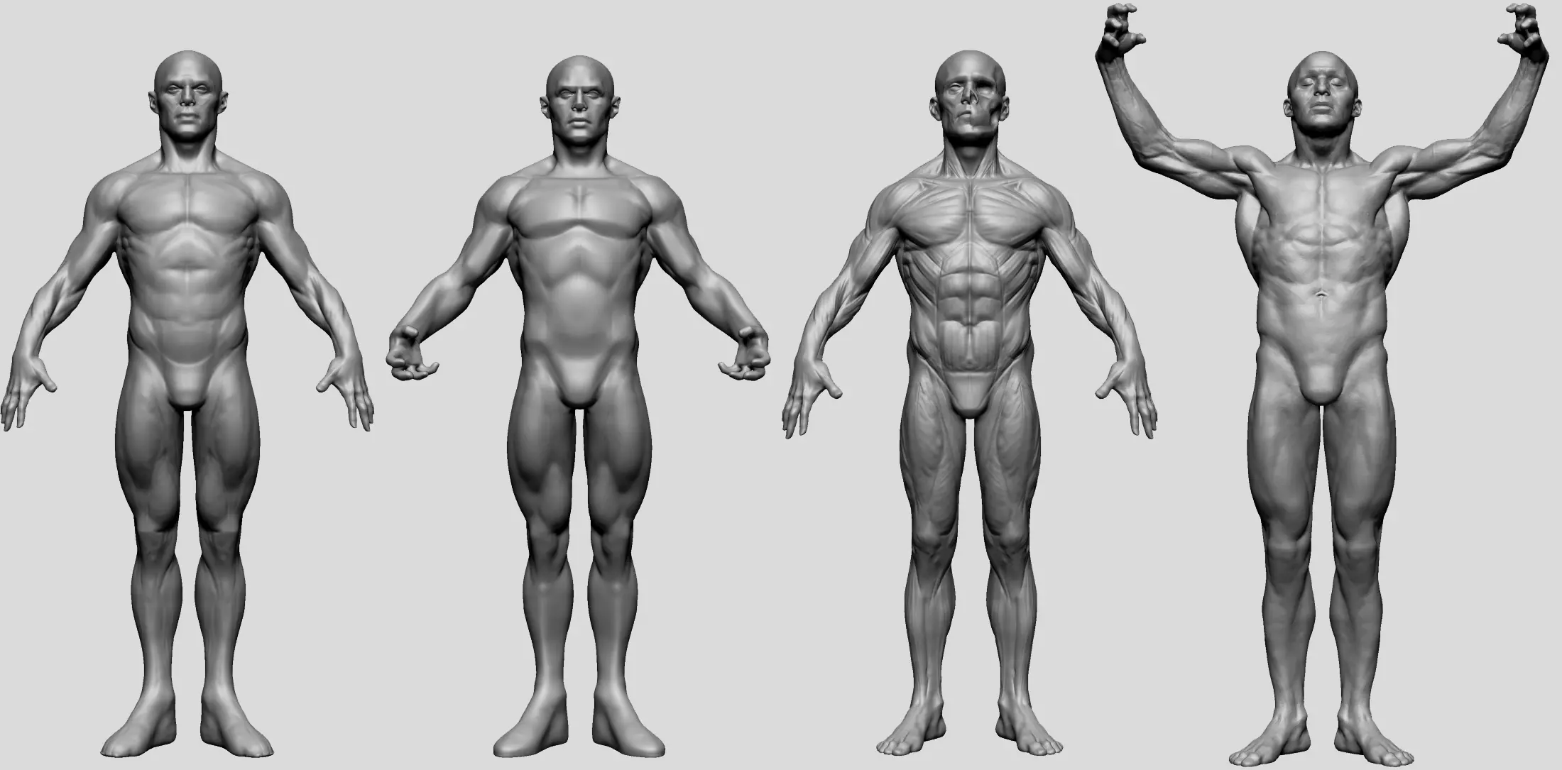 Male Poses 3D model_0