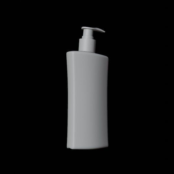 shampo  bottle With Pump 3d model Low-poly 3D model_7