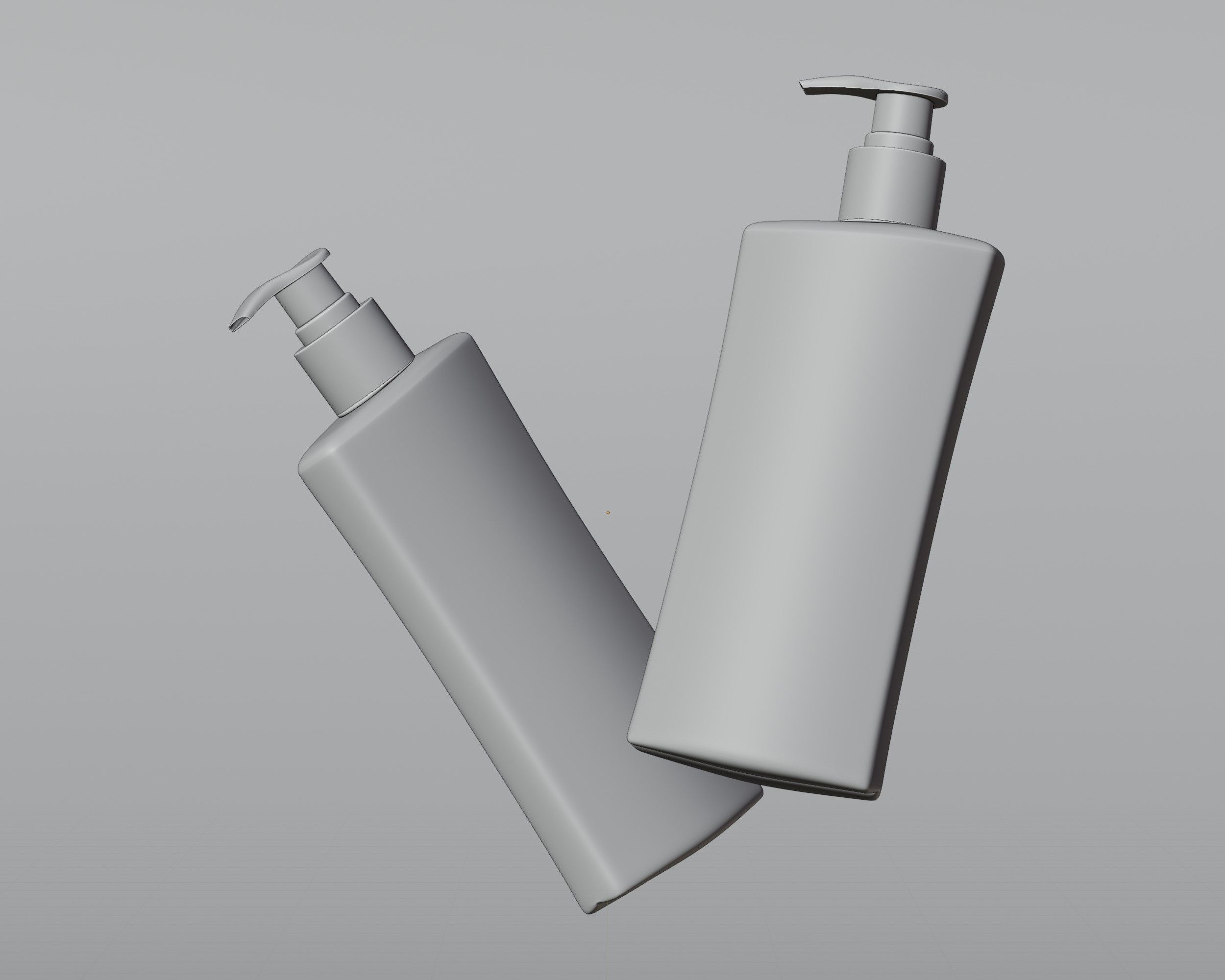shampo  bottle With Pump 3d model Low-poly 3D model_1