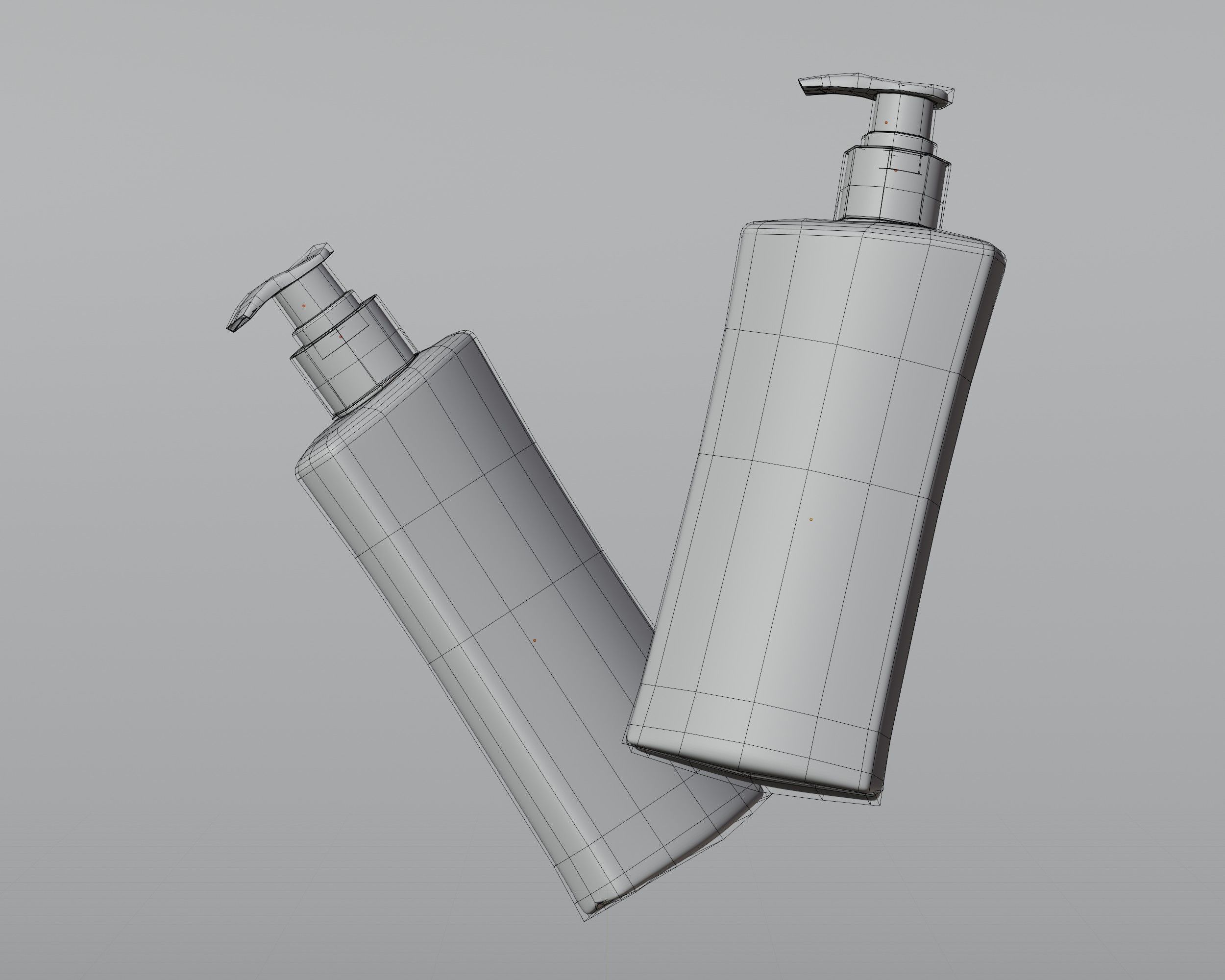 shampo  bottle With Pump 3d model Low-poly 3D model_3