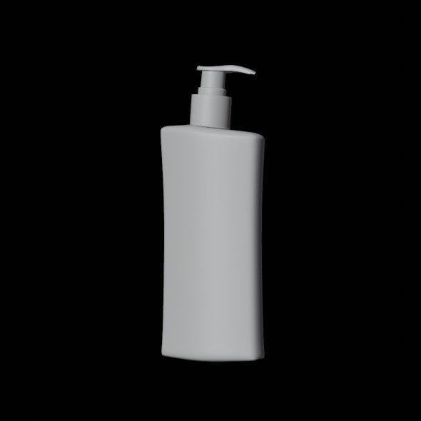 shampo  bottle With Pump 3d model Low-poly 3D model_6