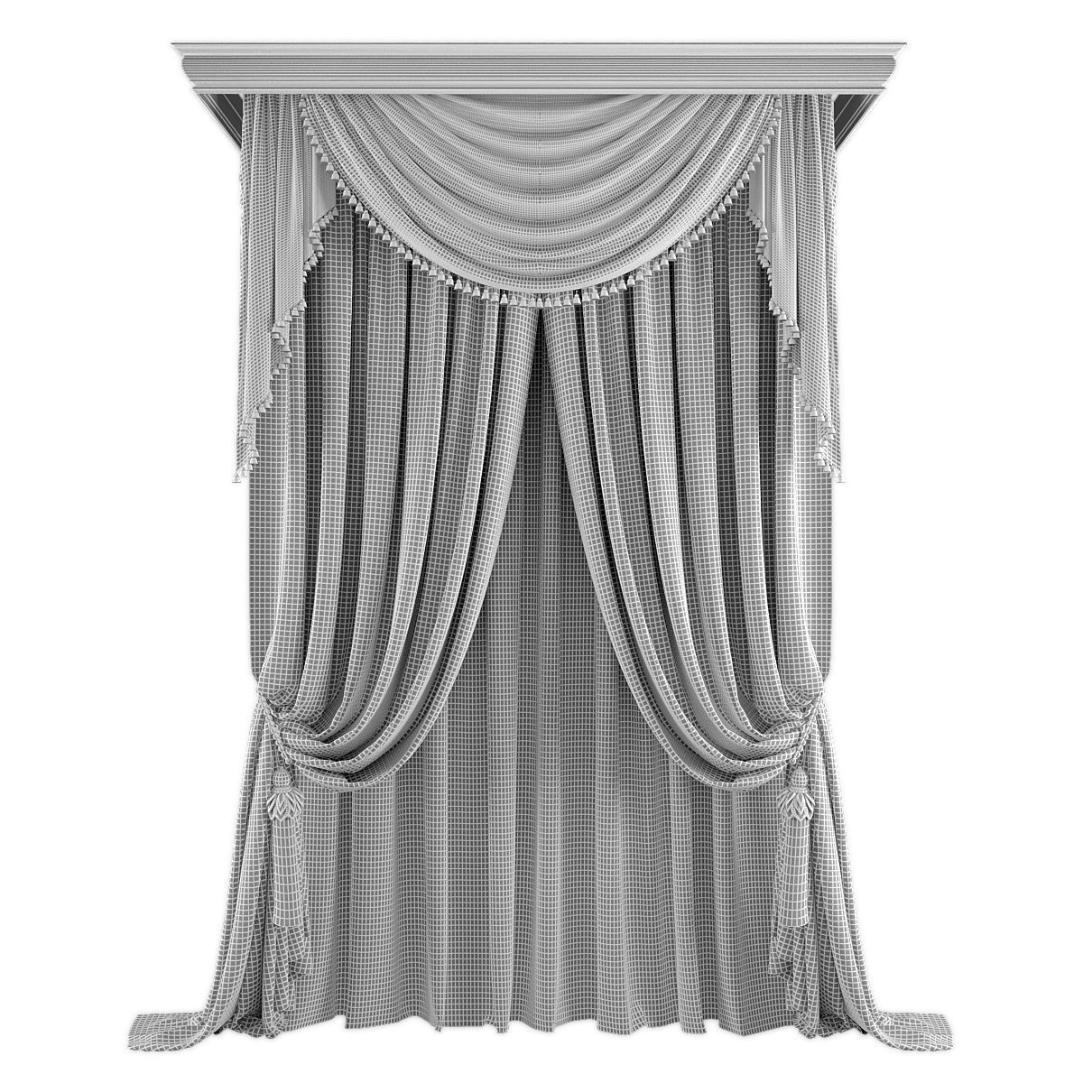 Curtains609 Low-poly 3D model_1