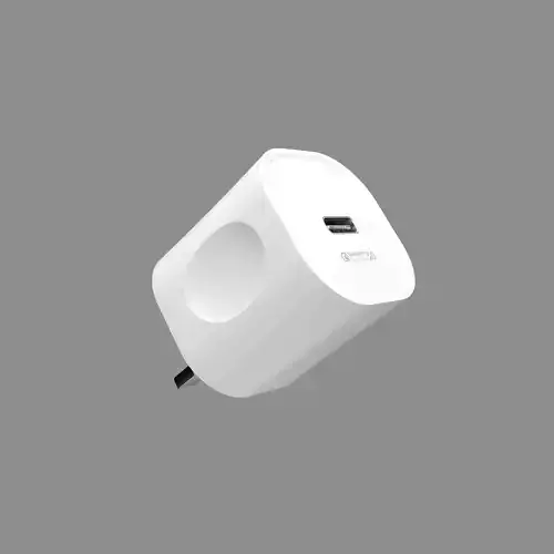 Charging Adapter 3D Model with Type C port Charger