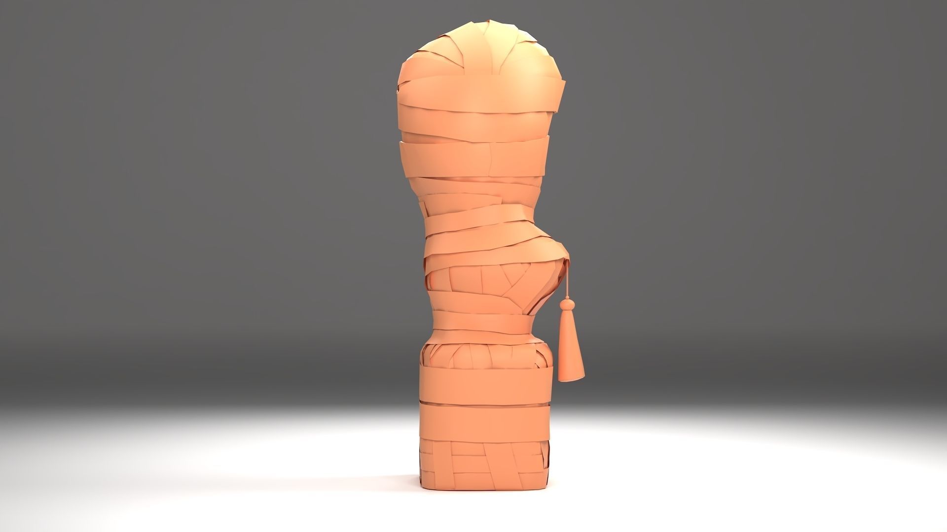 Statue bust LOWPOLY Game model Low-poly 3D model_3