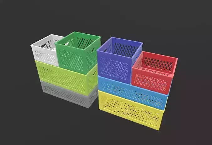 stackable storage crates  3D print model