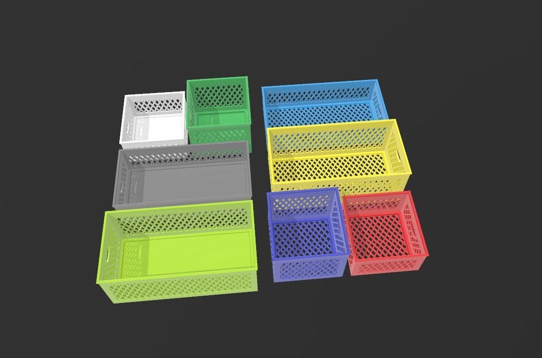 stackable storage crates  3D print model_4