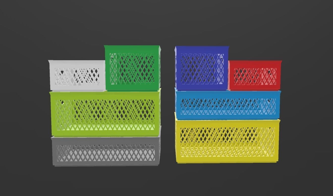 stackable storage crates  3D print model_2