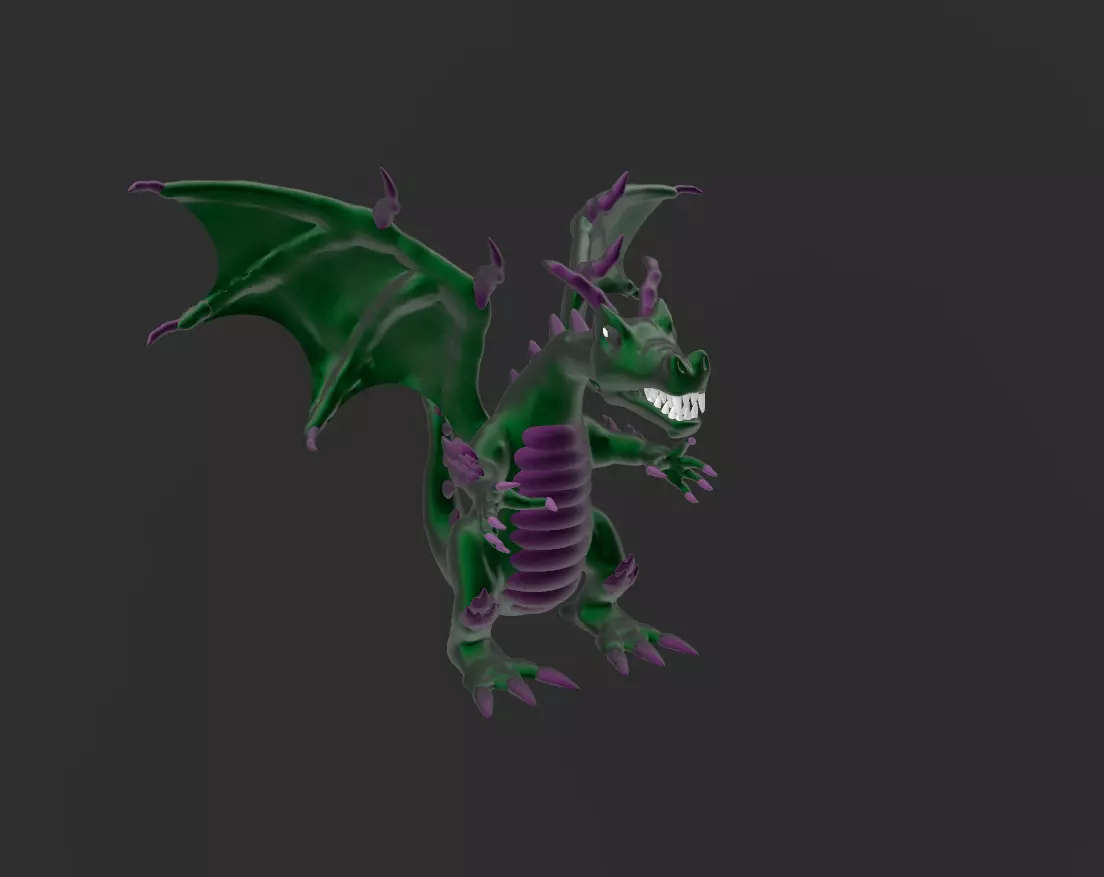 spiked dragon 3D print model