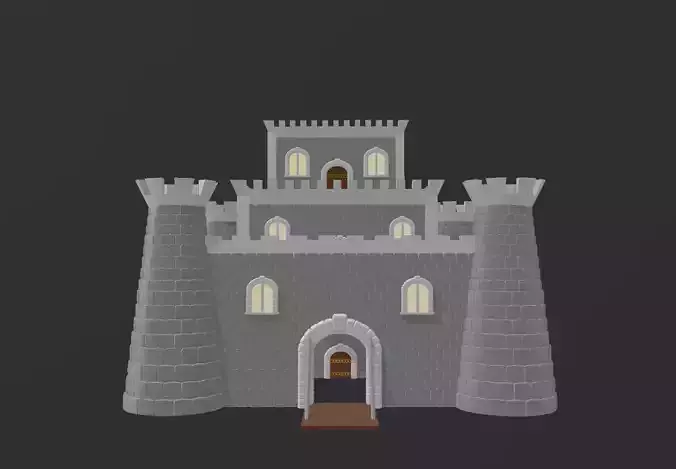 stone castle  3D print model