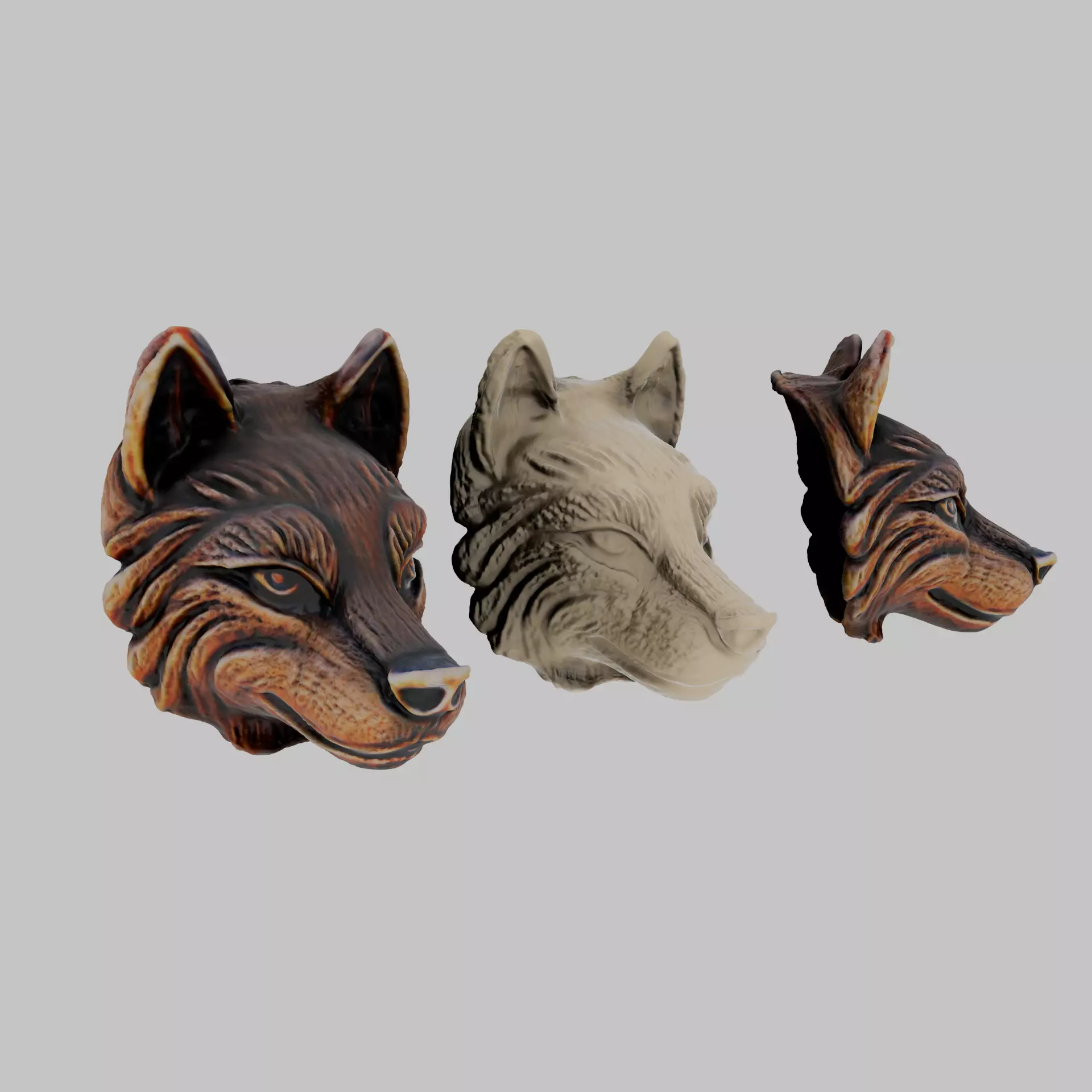 Wolf Guide Spirit mask and pendant 3D print model
