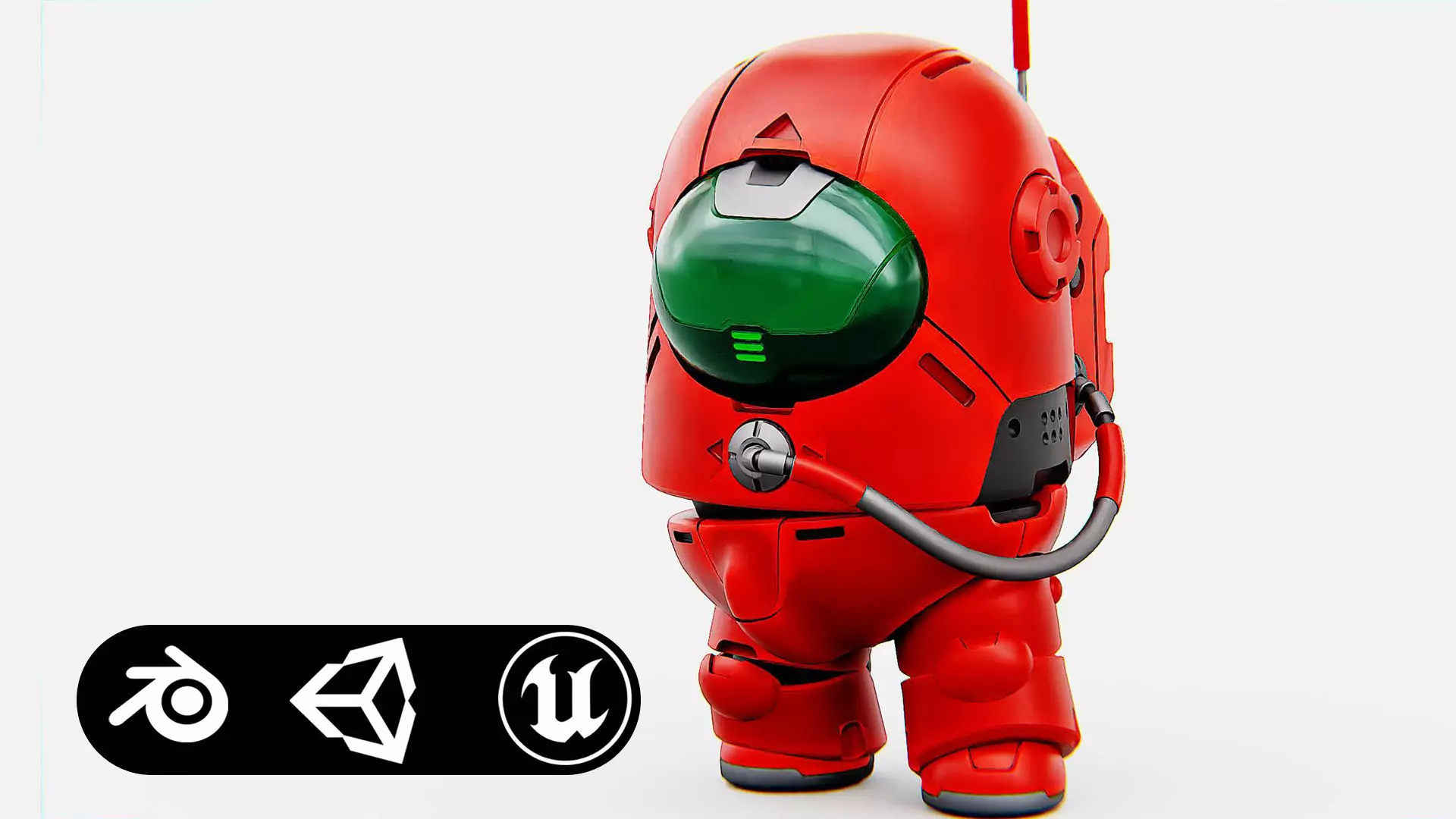 AMONG US CHARACTER b Rigged for Unreal Engine - Unity - MIXAMO 3D model_0