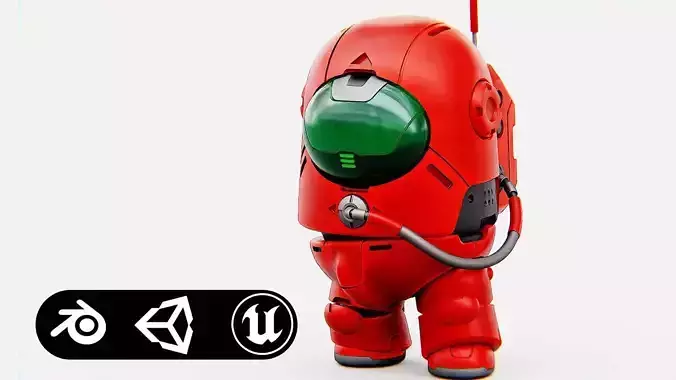 AMONG US CHARACTER b Rigged for Unreal Engine - Unity - MIXAMO 3D model