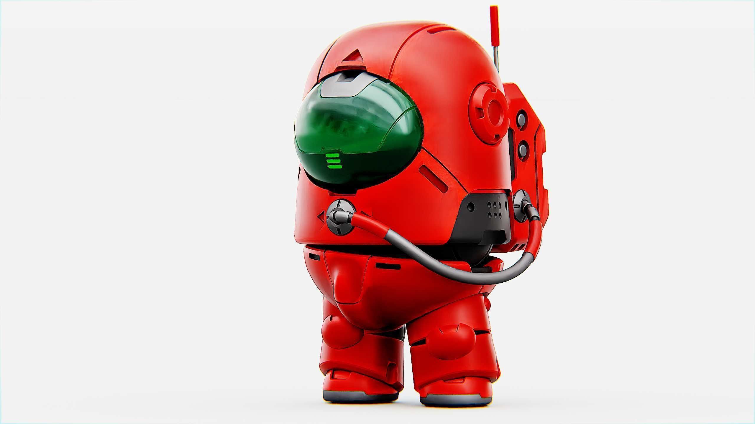 AMONG US CHARACTER b Rigged for Unreal Engine - Unity - MIXAMO 3D model_28