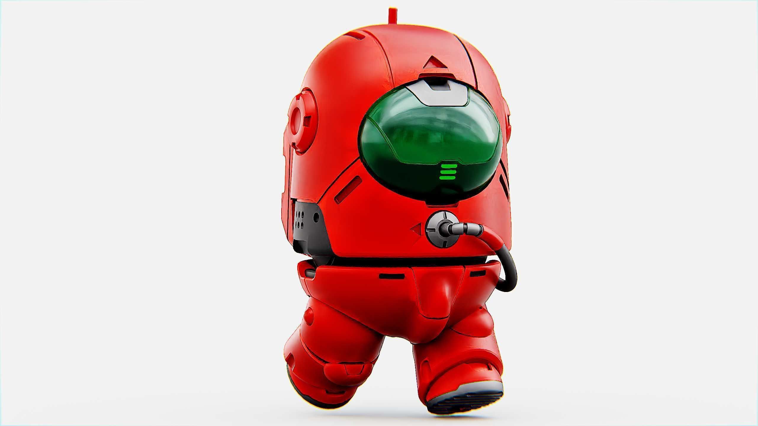 AMONG US CHARACTER b Rigged for Unreal Engine - Unity - MIXAMO 3D model_20