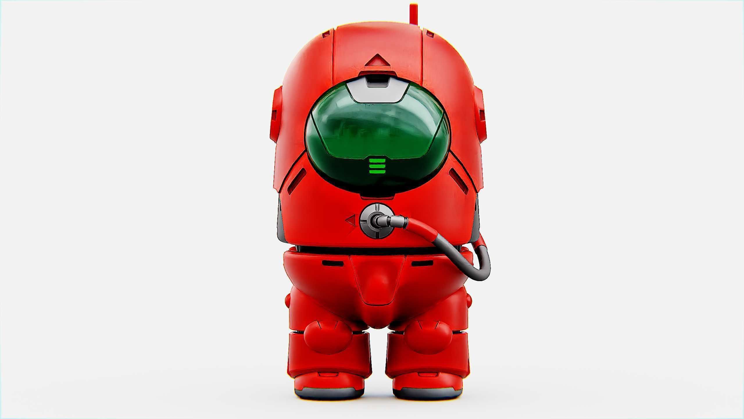 AMONG US CHARACTER b Rigged for Unreal Engine - Unity - MIXAMO 3D model_26