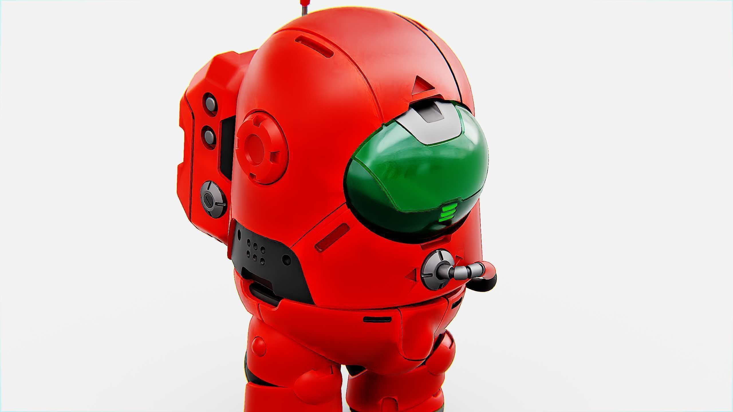 AMONG US CHARACTER b Rigged for Unreal Engine - Unity - MIXAMO 3D model_31